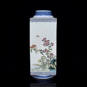 清乾隆翠兰边花卉纹箱器 厘米37×14×14 厘米￥7050