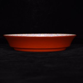 清乾隆粉彩福寿纹盘3.5×16.5 厘米￥2700