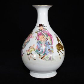 清雍正福禄寿喜纹玉壶春瓶 尺寸：31×21厘米 价格5300