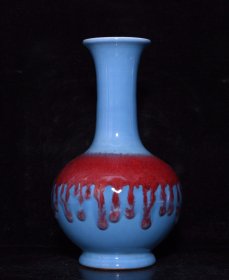 清乾隆窑变釉赏瓶，高24.5×15厘米