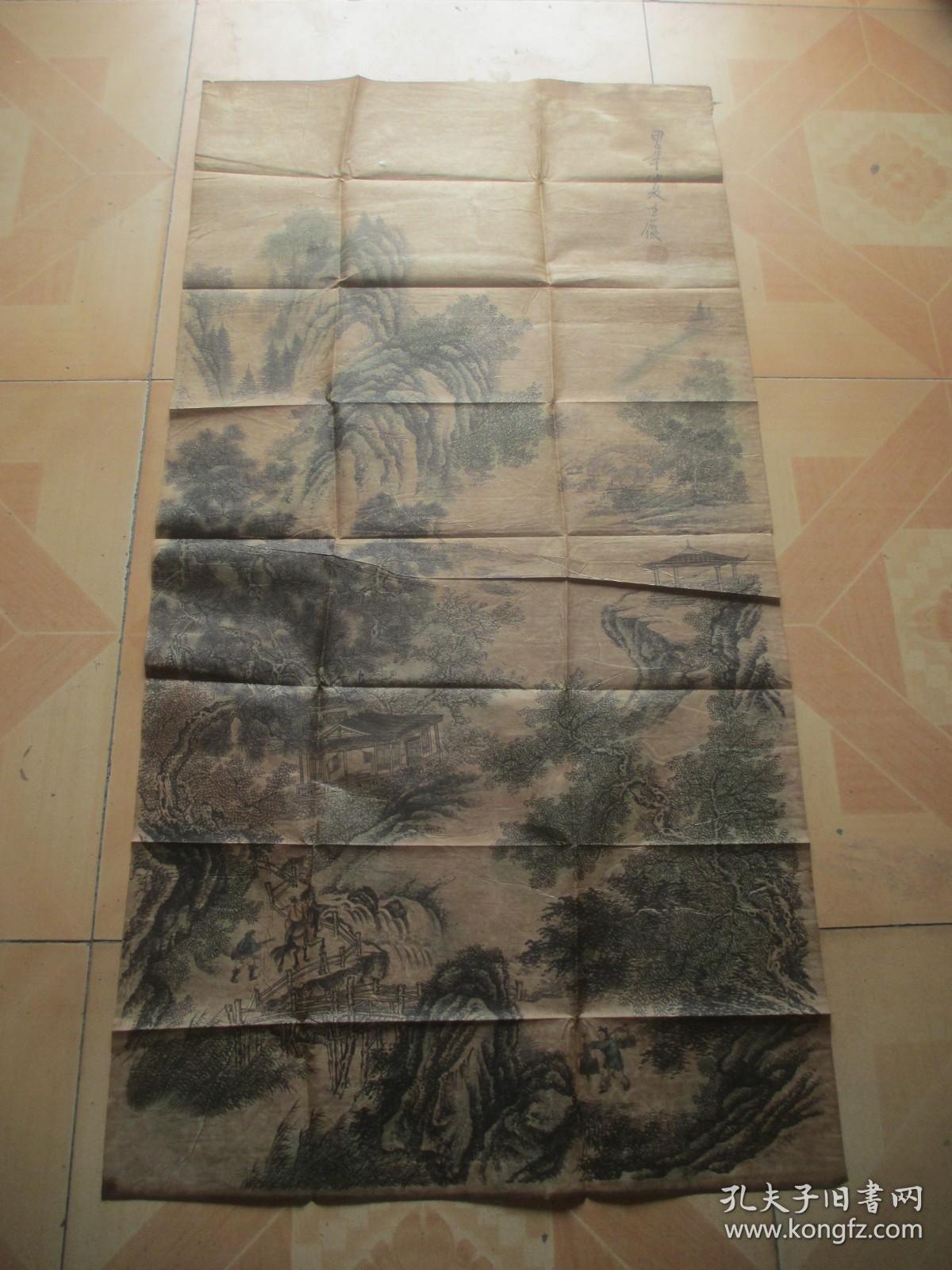 金陵博物院收藏：  中国古代名人书画保管文档   内含一张字画   （画心尺寸128*64cm）