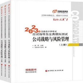 2023年注册会计师考试应试指导及全真模拟测试 公司战略与风险管