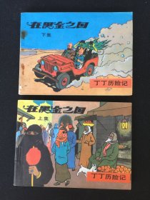 ▇在黑金之国（上下）▇一印丁丁历险记【封底浅灰色圆点是相机镜头导致】7WQ1531