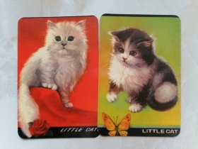 1978年年历:西冷印社小猫2枚