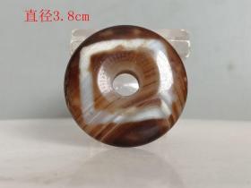 清代老天珠 平安 扣挂 件