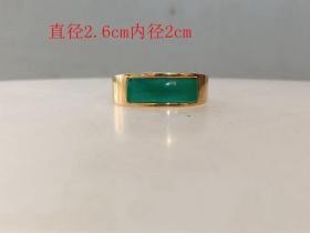 镶 嵌翡翠 老 戒指