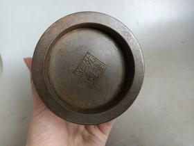 乡下收的 清代 老铜景泰蓝笔筒