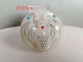 乡下收的战汉掐 金丝 镶嵌宝石 府佩