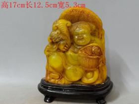 清 代老 田黄石 摆件