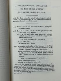 The Life of Samuel Johnson with Marginal Comments by Mrs Piozzi 约翰逊传 约翰逊女友注释版 全3卷 布面精装 书脊烫金 1804年版第四版 老版书重印本      此书已经有上海译文出版社的全译本 共三册   但书名译成了 《约翰生传》