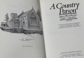 A  Country Parson’ Diary      一位乡村牧师的日记  布面精装  书脊烫金  铜版纸印刷   海量插图   大开本 带护封