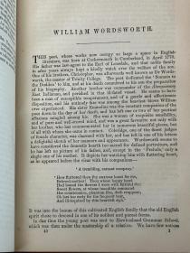 Historical  and Literary  Celebrities   历史和文化名人传   布面精装  封面、书脊烫金图案   书口三面刷金  木纹纸印刷 1883 年老版书