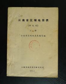 云南省区域地层表 （初稿）上册 油印