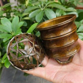 竹节铜熏炉