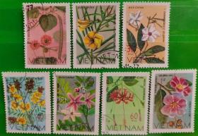 【外国早期经典邮品：越南邮票1977年 花卉 7枚 盖销】