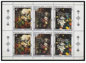 【乍得邮票1972年鲁本斯花卉绘画加盖丢勒诞辰小版张】