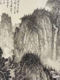 著名画家吴可夫原装旧裱精品山水画立轴