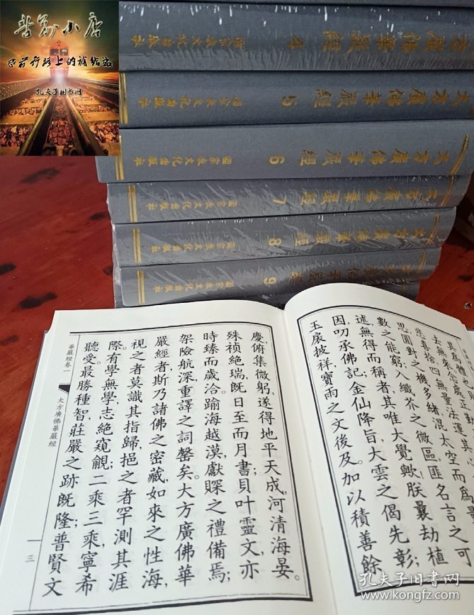 大方广佛华严经 全十册八十华严 16开精装繁体竖排大字 唐实叉难陀译 宗教文化出版社