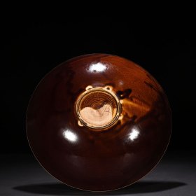 宋定窑官款紫定鱼藻纹碗6.5*34厘米