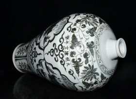 明建文青花四爱图梅瓶44x25厘米
