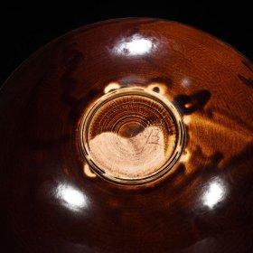 宋定窑官款紫定鱼藻纹碗6.5*34厘米