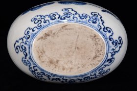 明青花花果纹扁瓶27*21厘米