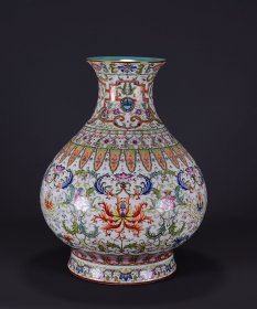 清乾隆珐琅彩番莲纹玉壶春瓶58x45厘米