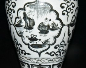 明建文青花四爱图梅瓶44x25厘米