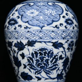 元青花缠枝牡丹纹梅瓶28.2x16厘米