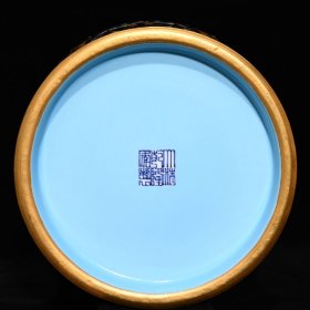 清乾隆乌金釉爬花粉彩描金花卉纹大梅瓶55.5x39厘米