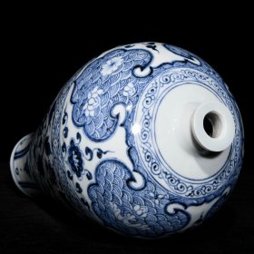 元青花缠枝牡丹纹梅瓶28.2x16厘米