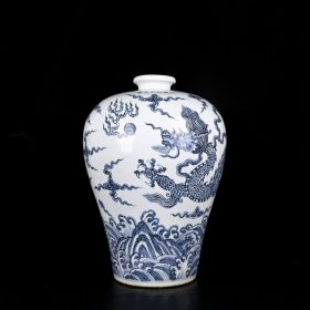 明洪武青花龙纹梅瓶 42*27厘米