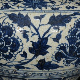 元代青花缠枝牡丹纹罐30*36厘米厘米