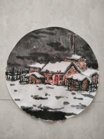 国画纯手绘 写意雪景 字画送礼挂家