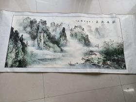 乡下收的一幅山水 画