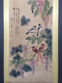 三尺中堂画 花鸟画 手绘画 画工精细