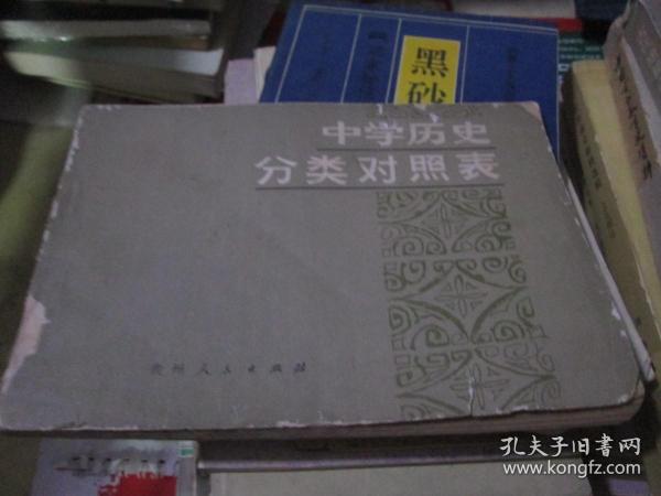 中学历史分类对照表