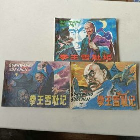 套书武侠连环画 拳王雪耻记一套3本