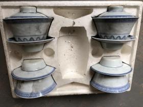 80年代初玲珑瓷盖碗整套（4套）