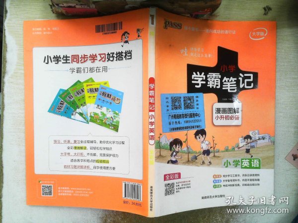 2018版 绿卡图书 学霸笔记漫画图解：小学英语（小升初必备 通用版 大字版 全彩版）