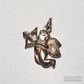 旧纯银件飞天射爱箭小天使吊小吊坠保真品胸颈饰品银器具体年代不详