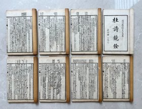 杜诗镜铨 民国十年 扫叶山房 八册全 ！