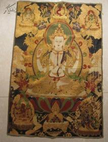 唐卡 西藏佛祖之四(织锦画 精致苏绣)挂件