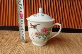 567瓷景德镇瓷器  手绘 花鸟画 茶杯