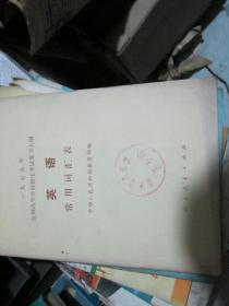 一九七九年全国高等学校招生考试复习大纲：英语常用词汇表