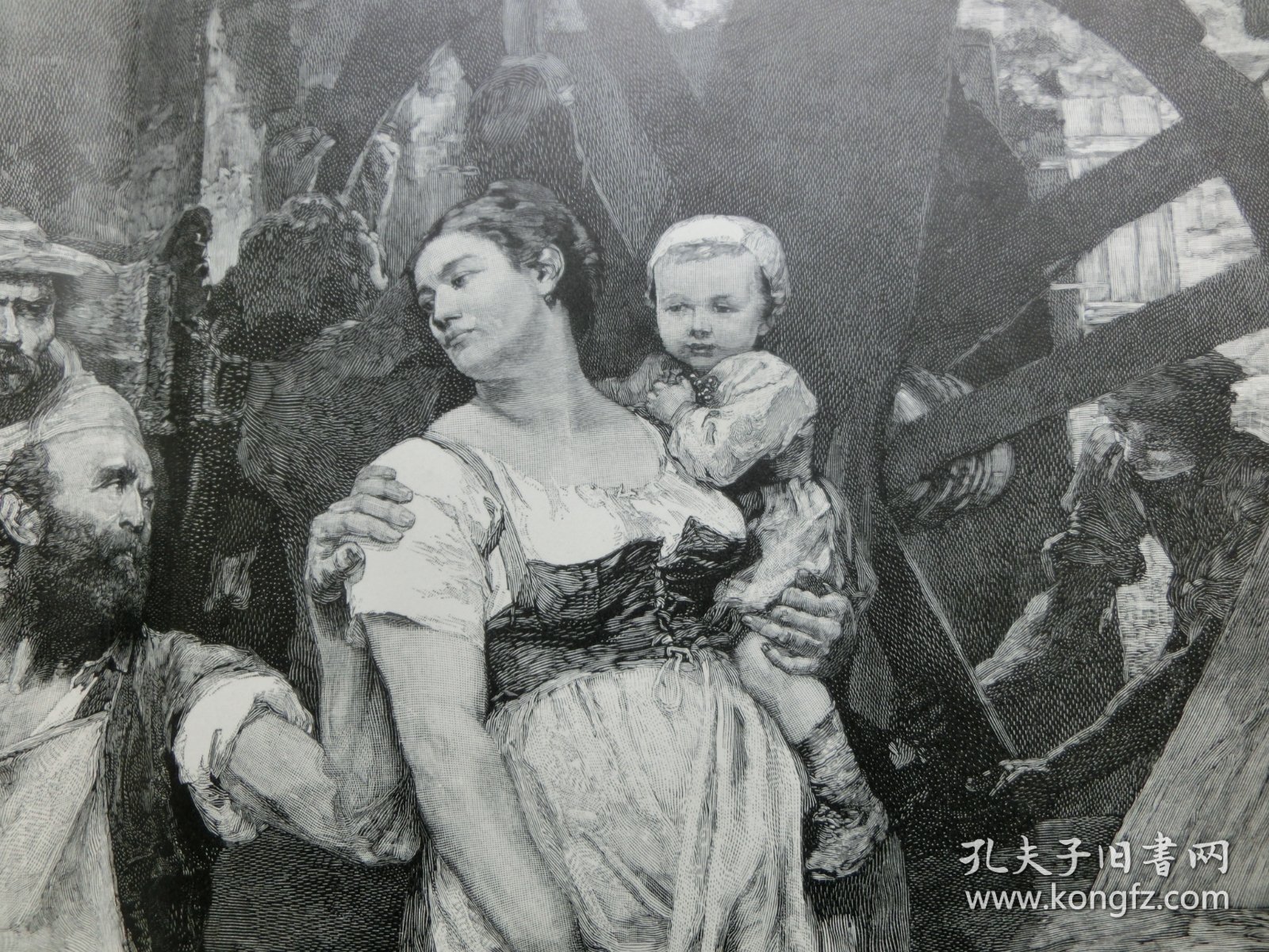【百元包邮】《小酒馆》（In der Schänke）1894年，大幅木刻版画， 纸张尺寸约56×41厘米。法国现实主义画家莱昂·奥古斯汀·莱尔米特(Léon Augustin Lhermitte,1844 - 1925年)作品