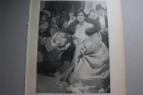 【百元包邮】《伦敦街头》（Londoner Strassenscene）   1902 年平板印刷画  纸张尺寸约41×28厘米 （货号500764）