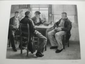 【百元包邮】《领航员》（THE PILOTS）1888年 照相版画 纸张尺寸约41.3×28.8厘米 （货号T001636）
