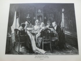 【百元包邮】《慈善会议》（eine philanthropische sitzung） 1894年，木刻版画， 纸张尺寸约41×28厘米。