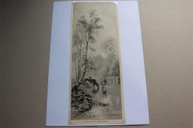 【百元包邮】《有雾的早晨》（nebliger morgen）     1902 年木刻版画  卡纸尺寸约29.7×21厘米 （货号500802）